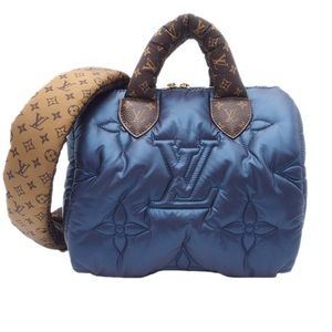 Authentic Louis Vuitton Monogram Pillow Speedy Bandouliere 25 (blue)